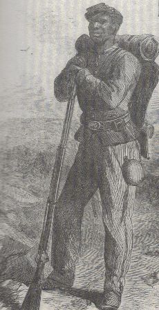 African American fighting in the Union Army during the Civil War