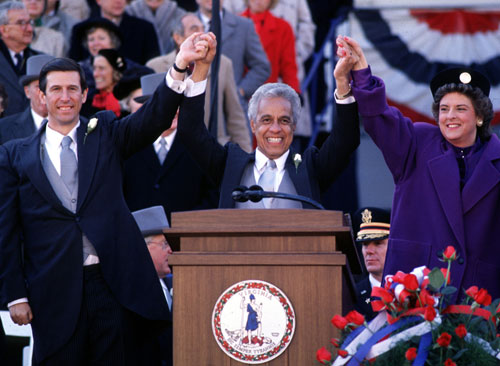 Douglas Wilder a democratic senator and governor for Virginia