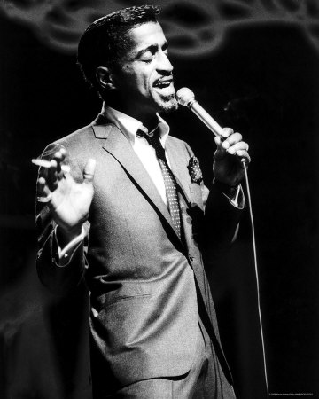 singer and dancer Sammy Davis Jr. crooning in Las Vegas